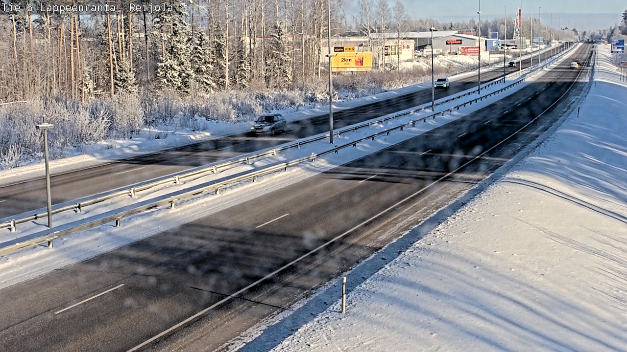 Weather Camera Image Väg 6 Villmanstrand, Reijola, Lappeenranta, Etelä-Karjala