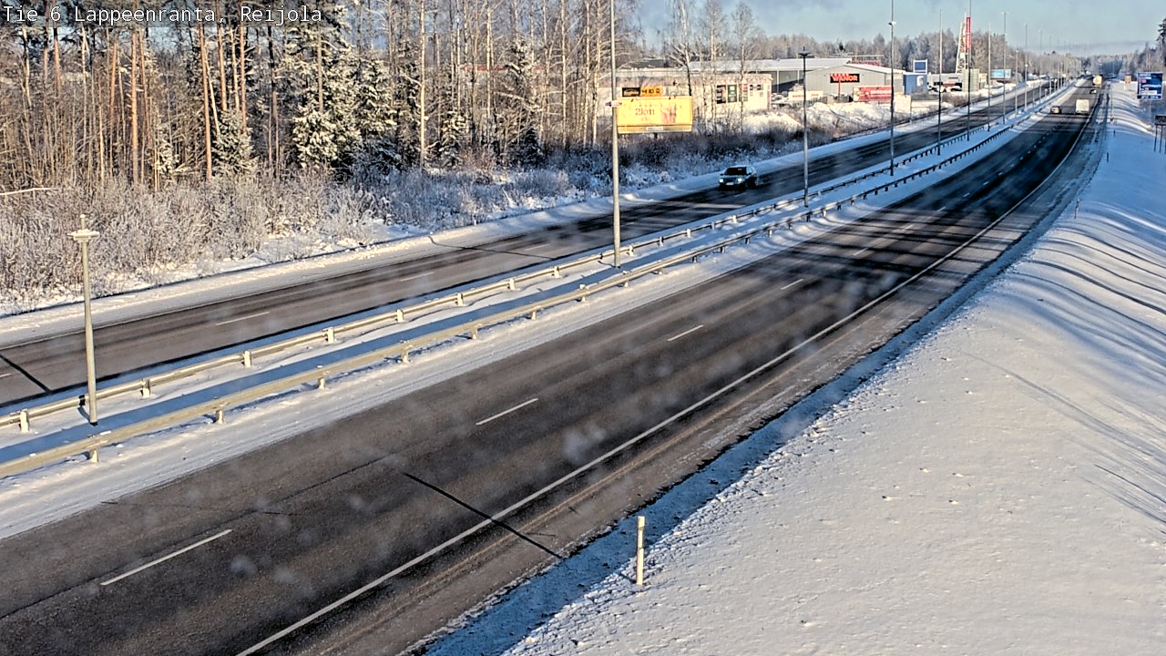 Weather Camera Image Väg 6 Villmanstrand, Reijola, Lappeenranta, Etelä-Karjala
