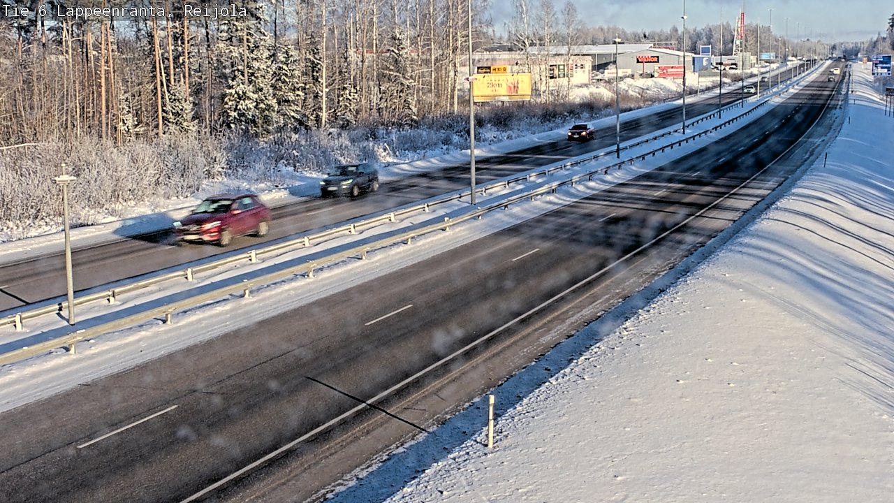 Weather Camera Image Väg 6 Villmanstrand, Reijola, Lappeenranta, Etelä-Karjala