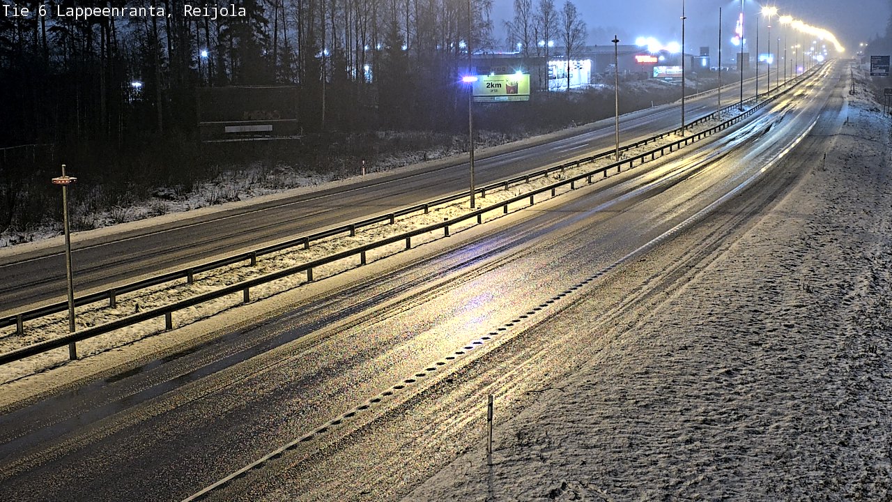 Weather Camera Image Road 6 Lappeenranta, Reijola, Lappeenranta, Etelä-Karjala