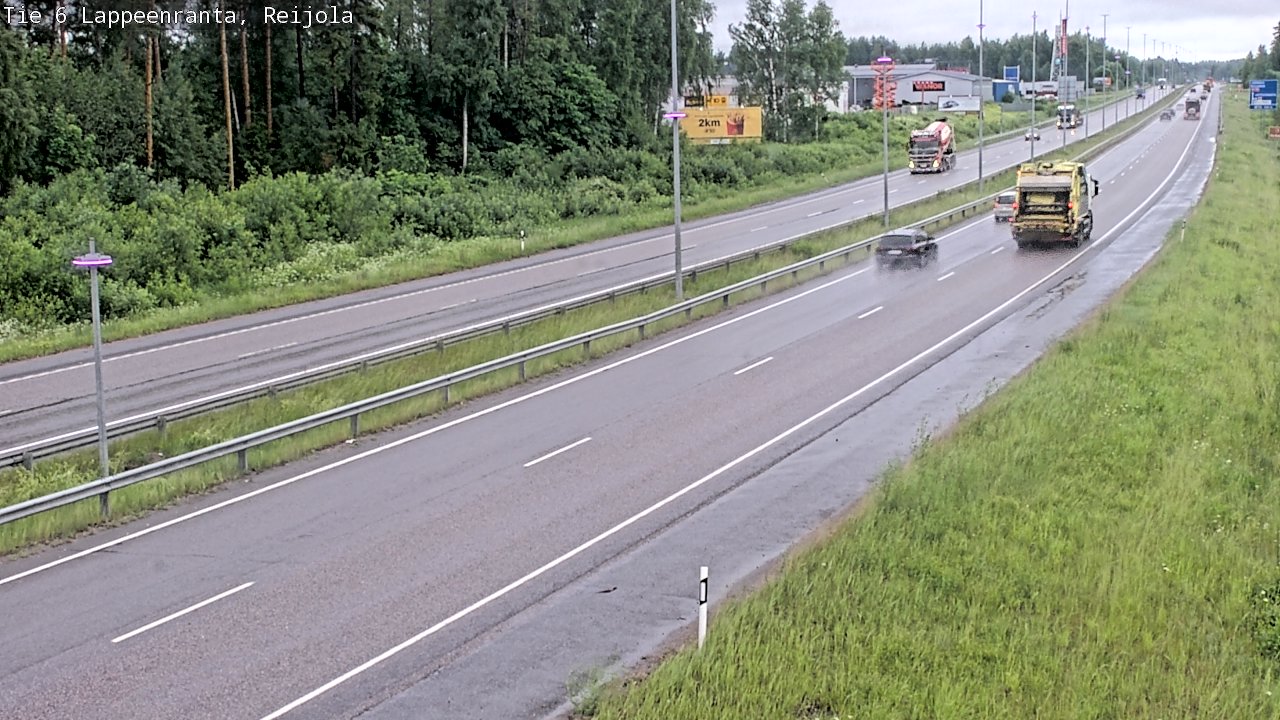 Weather Camera Image Väg 6 Villmanstrand, Reijola, Lappeenranta, Etelä-Karjala