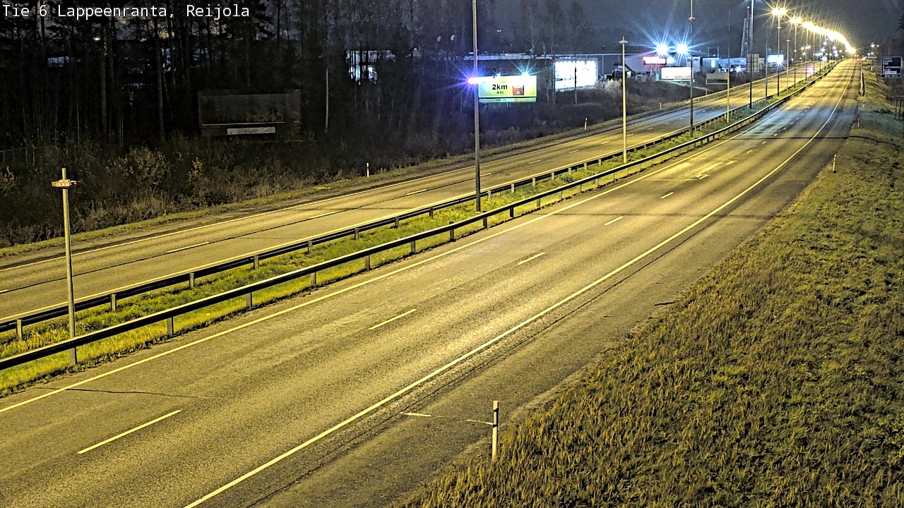 Weather Camera Image Väg 6 Villmanstrand, Reijola, Lappeenranta, Etelä-Karjala