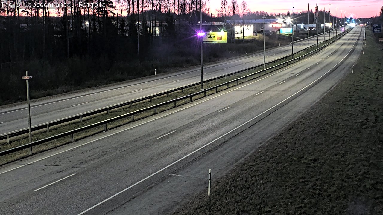 Weather Camera Image Road 6 Lappeenranta, Reijola, Lappeenranta, Etelä-Karjala