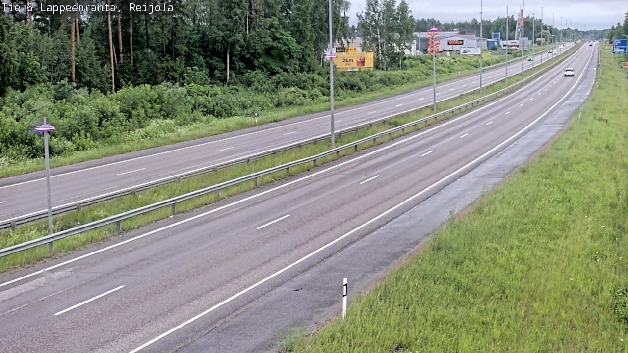 Weather Camera Image Väg 6 Villmanstrand, Reijola, Lappeenranta, Etelä-Karjala