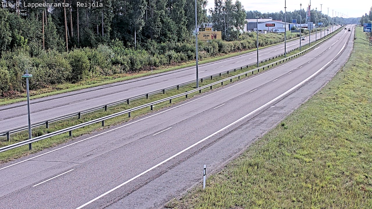Weather Camera Image Road 6 Lappeenranta, Reijola, Lappeenranta, Etelä-Karjala
