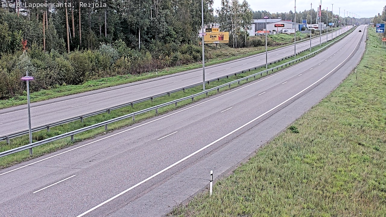 Weather Camera Image Road 6 Lappeenranta, Reijola, Lappeenranta, Etelä-Karjala
