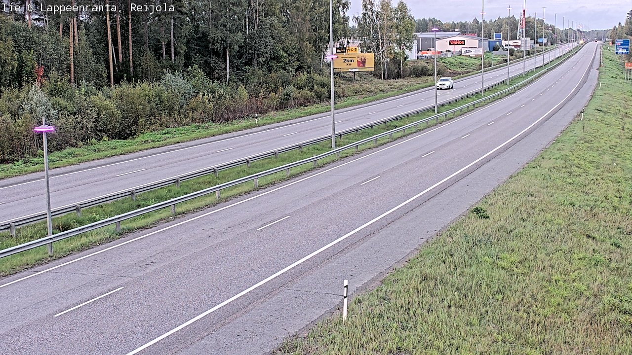Weather Camera Image Road 6 Lappeenranta, Reijola, Lappeenranta, Etelä-Karjala