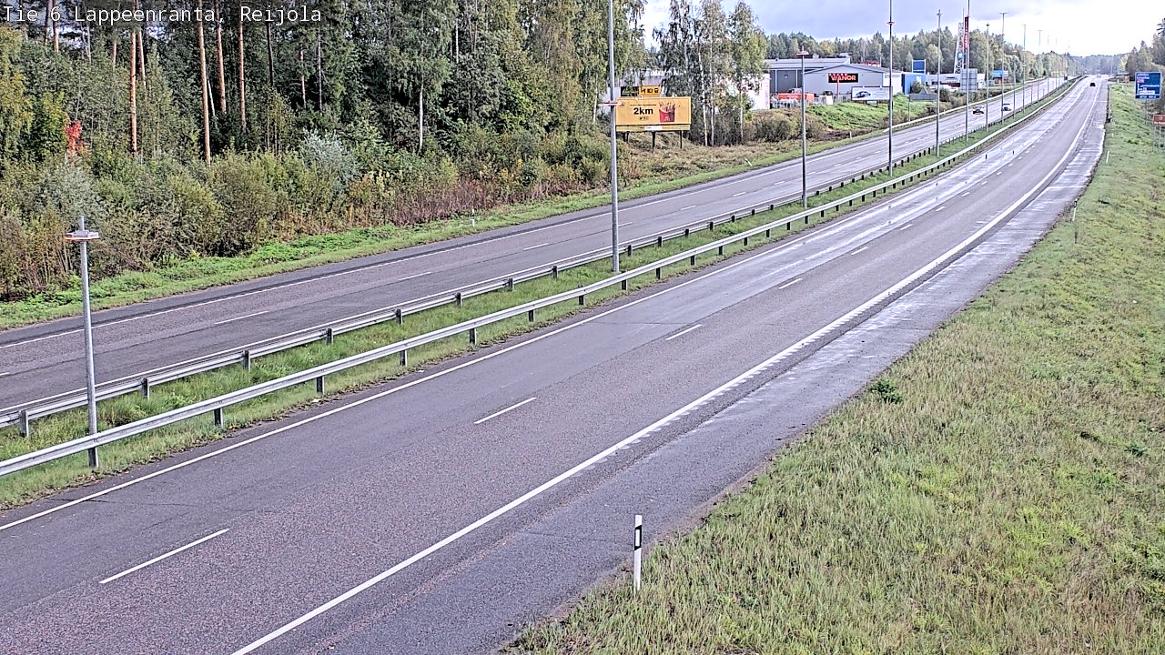 Weather Camera Image Road 6 Lappeenranta, Reijola, Lappeenranta, Etelä-Karjala