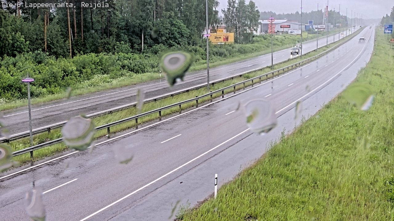 Weather Camera Image Väg 6 Villmanstrand, Reijola, Lappeenranta, Etelä-Karjala
