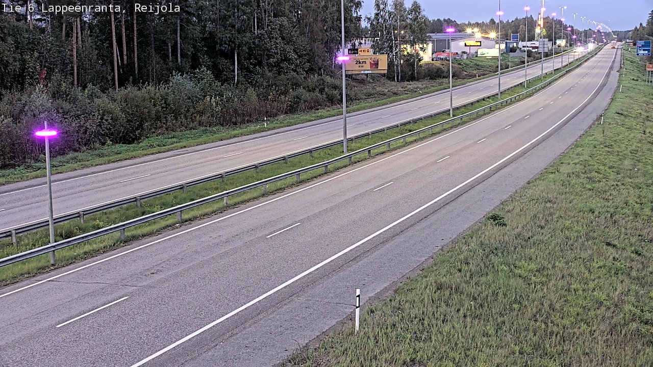 Weather Camera Image Road 6 Lappeenranta, Reijola, Lappeenranta, Etelä-Karjala
