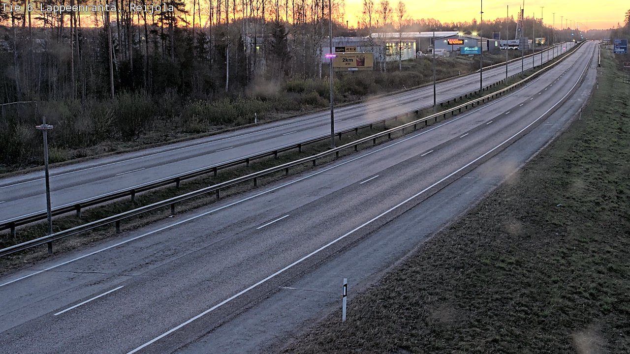 Weather Camera Image Road 6 Lappeenranta, Reijola, Lappeenranta, Etelä-Karjala