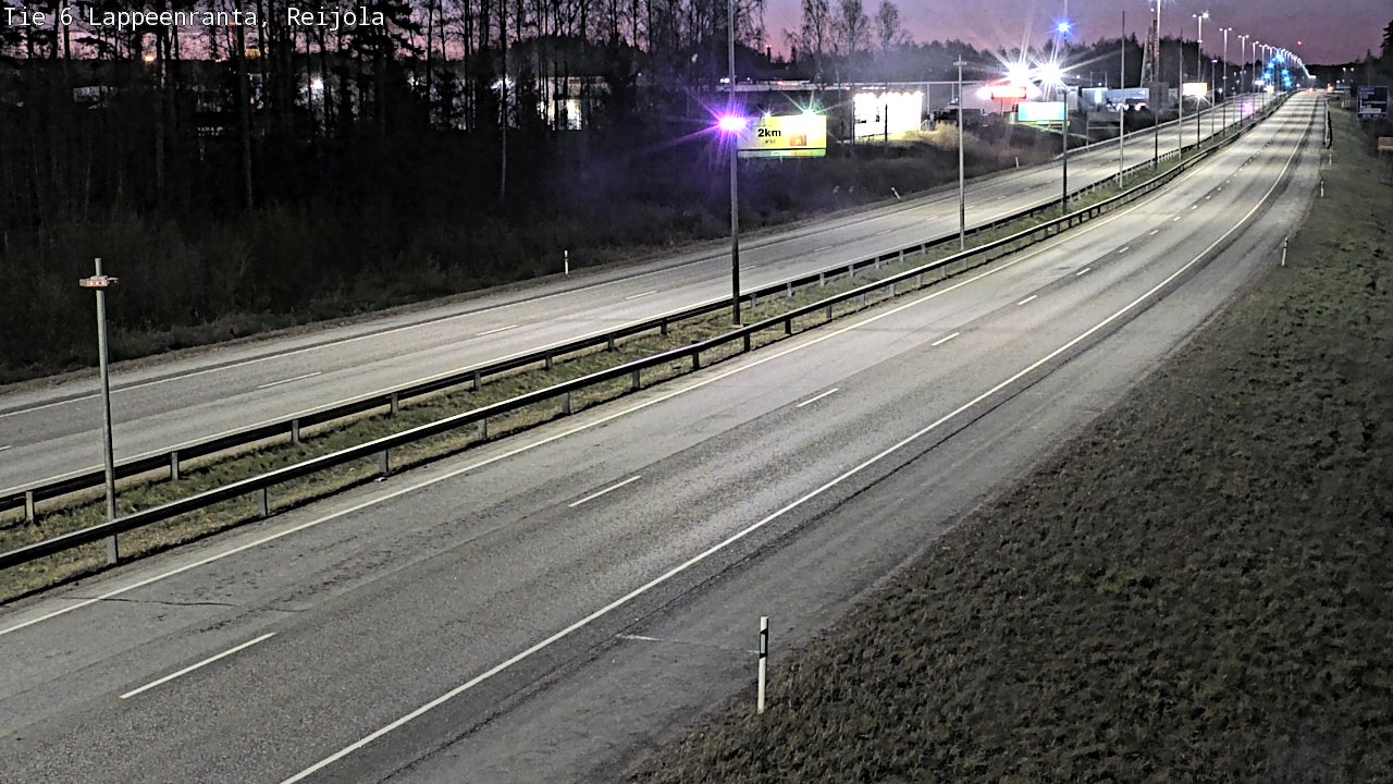 Weather Camera Image Road 6 Lappeenranta, Reijola, Lappeenranta, Etelä-Karjala