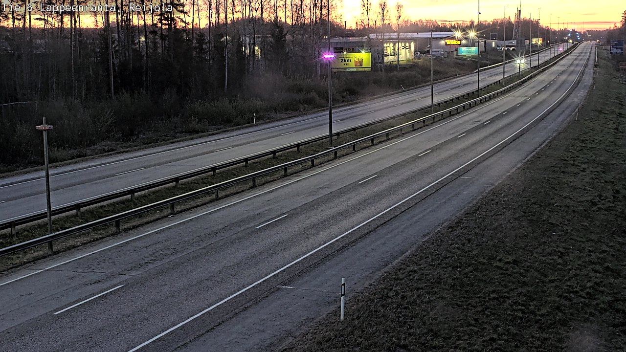 Weather Camera Image Road 6 Lappeenranta, Reijola, Lappeenranta, Etelä-Karjala