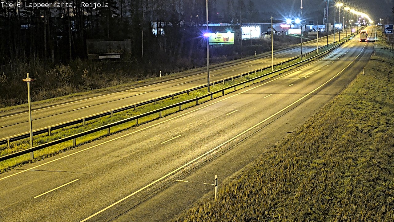 Weather Camera Image Väg 6 Villmanstrand, Reijola, Lappeenranta, Etelä-Karjala