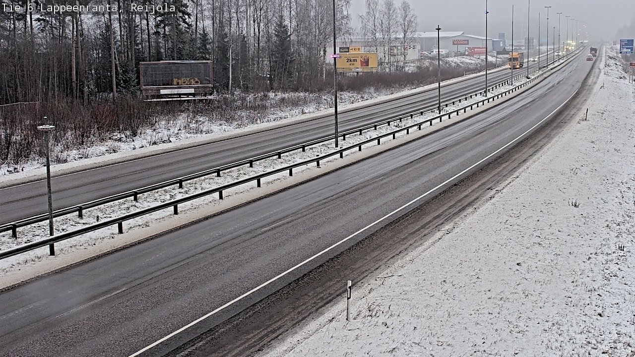 Weather Camera Image Road 6 Lappeenranta, Reijola, Lappeenranta, Etelä-Karjala