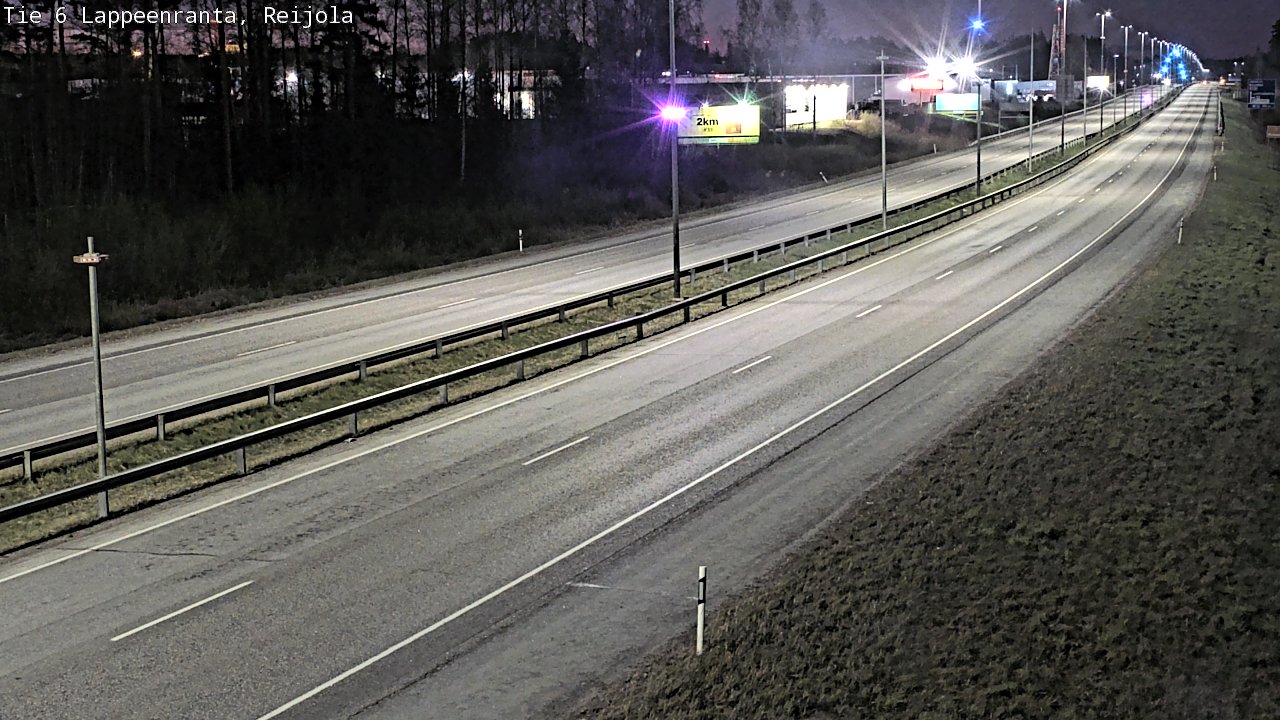 Weather Camera Image Road 6 Lappeenranta, Reijola, Lappeenranta, Etelä-Karjala
