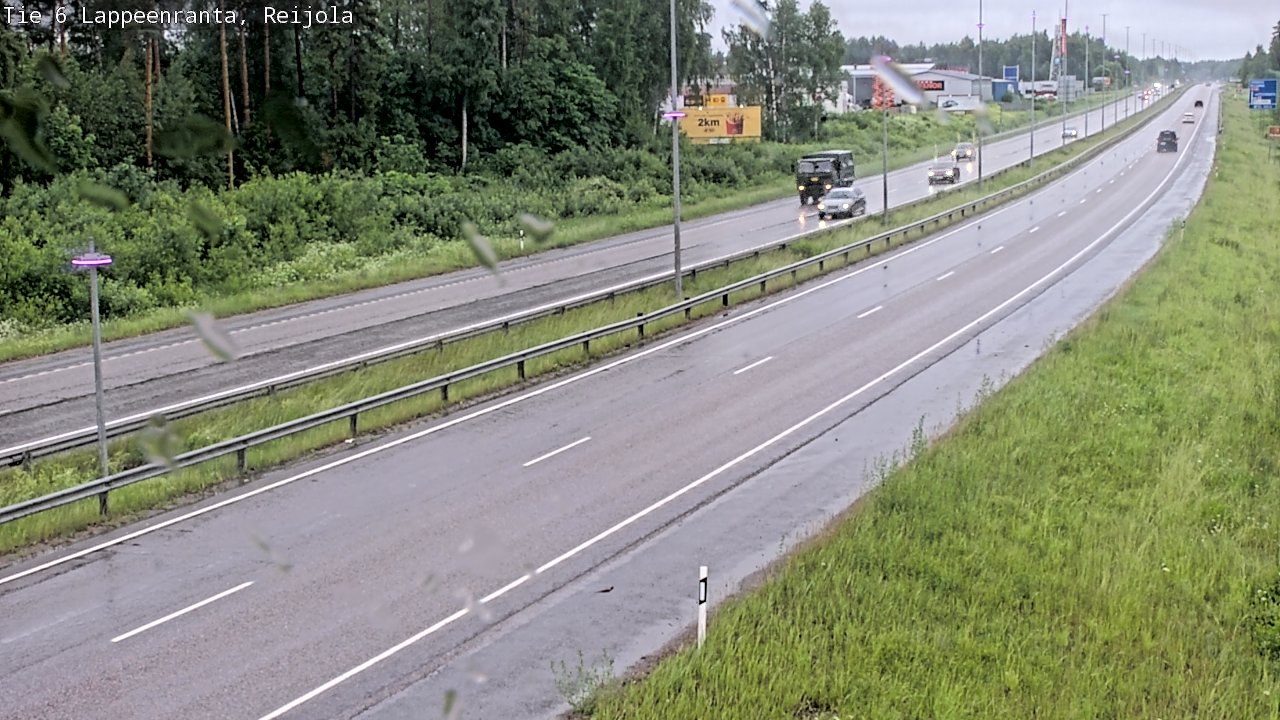 Weather Camera Image Väg 6 Villmanstrand, Reijola, Lappeenranta, Etelä-Karjala