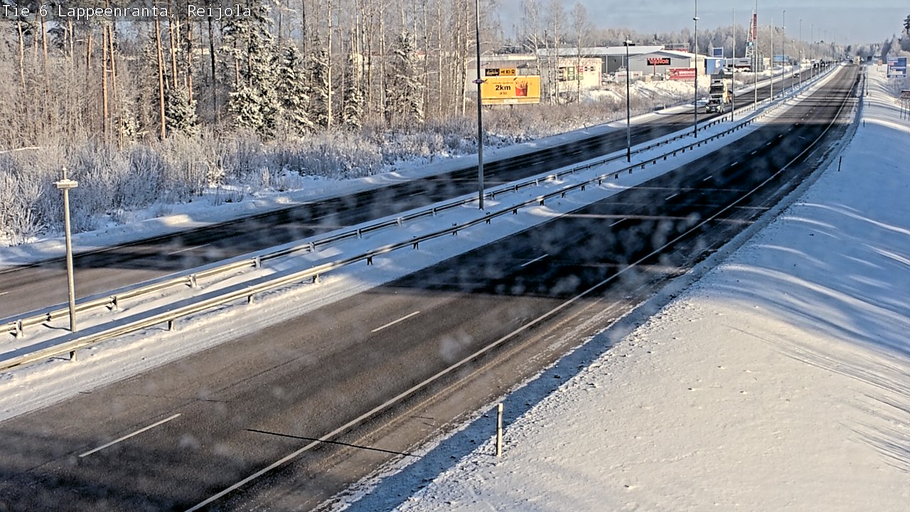 Weather Camera Image Väg 6 Villmanstrand, Reijola, Lappeenranta, Etelä-Karjala