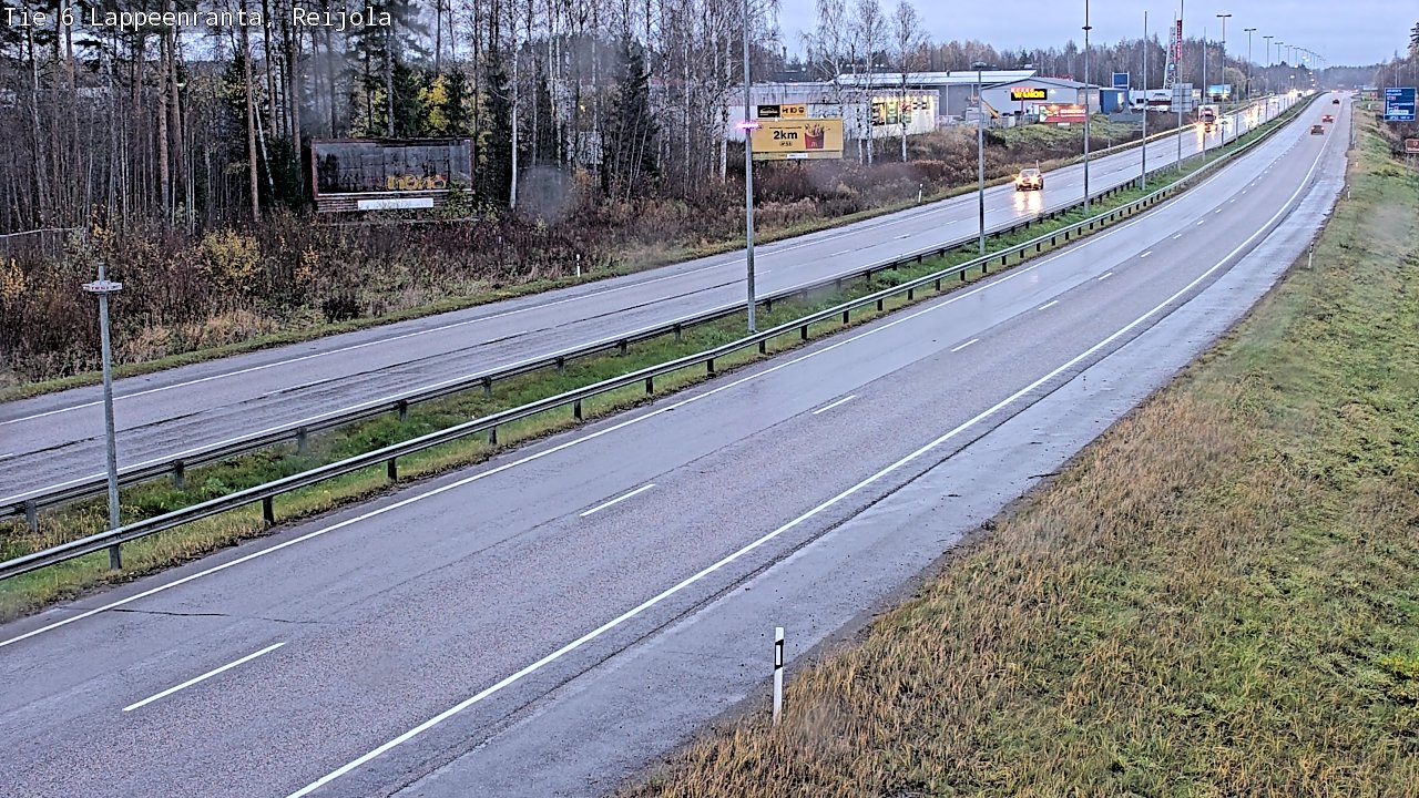 Weather Camera Image Väg 6 Villmanstrand, Reijola, Lappeenranta, Etelä-Karjala