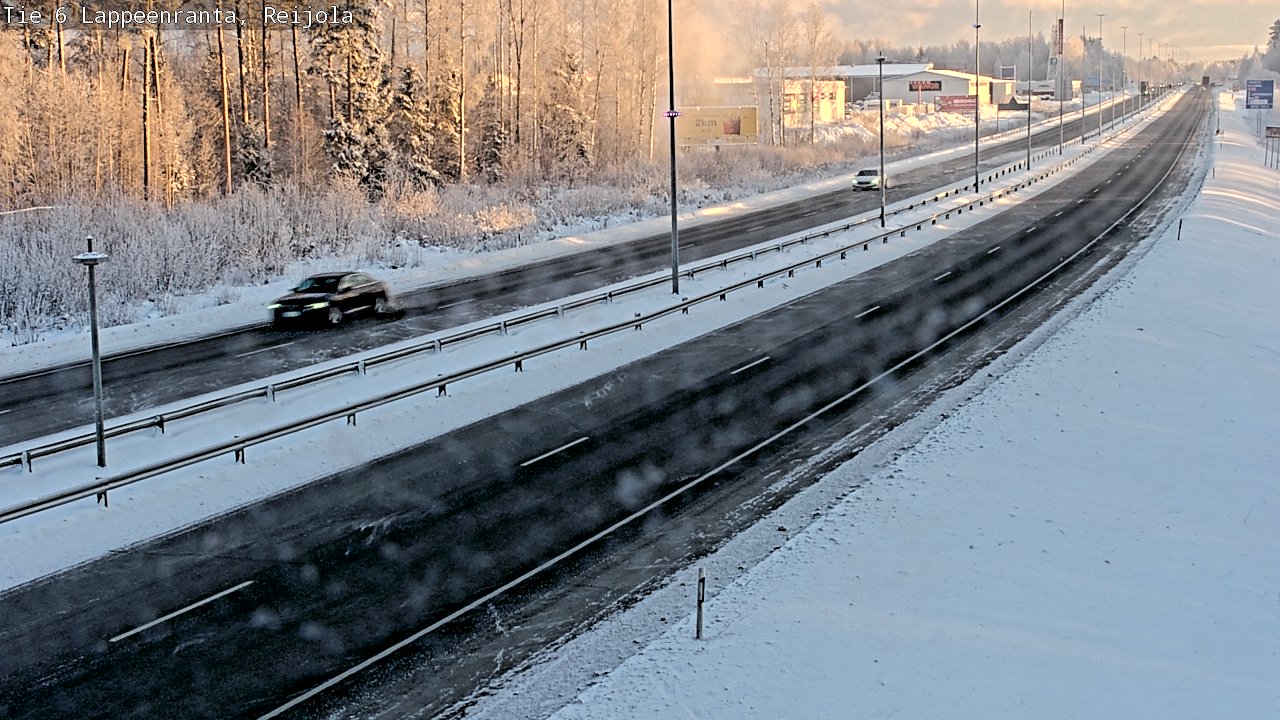 Weather Camera Image Väg 6 Villmanstrand, Reijola, Lappeenranta, Etelä-Karjala