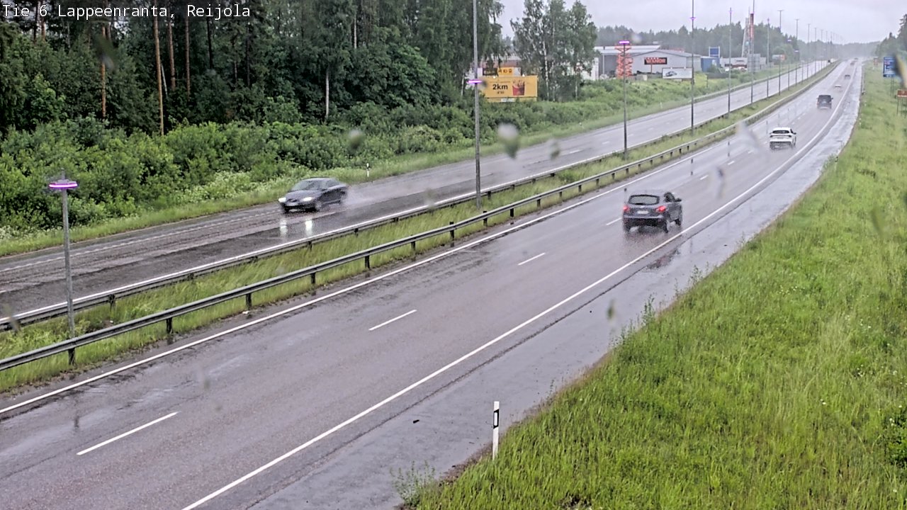 Weather Camera Image Väg 6 Villmanstrand, Reijola, Lappeenranta, Etelä-Karjala