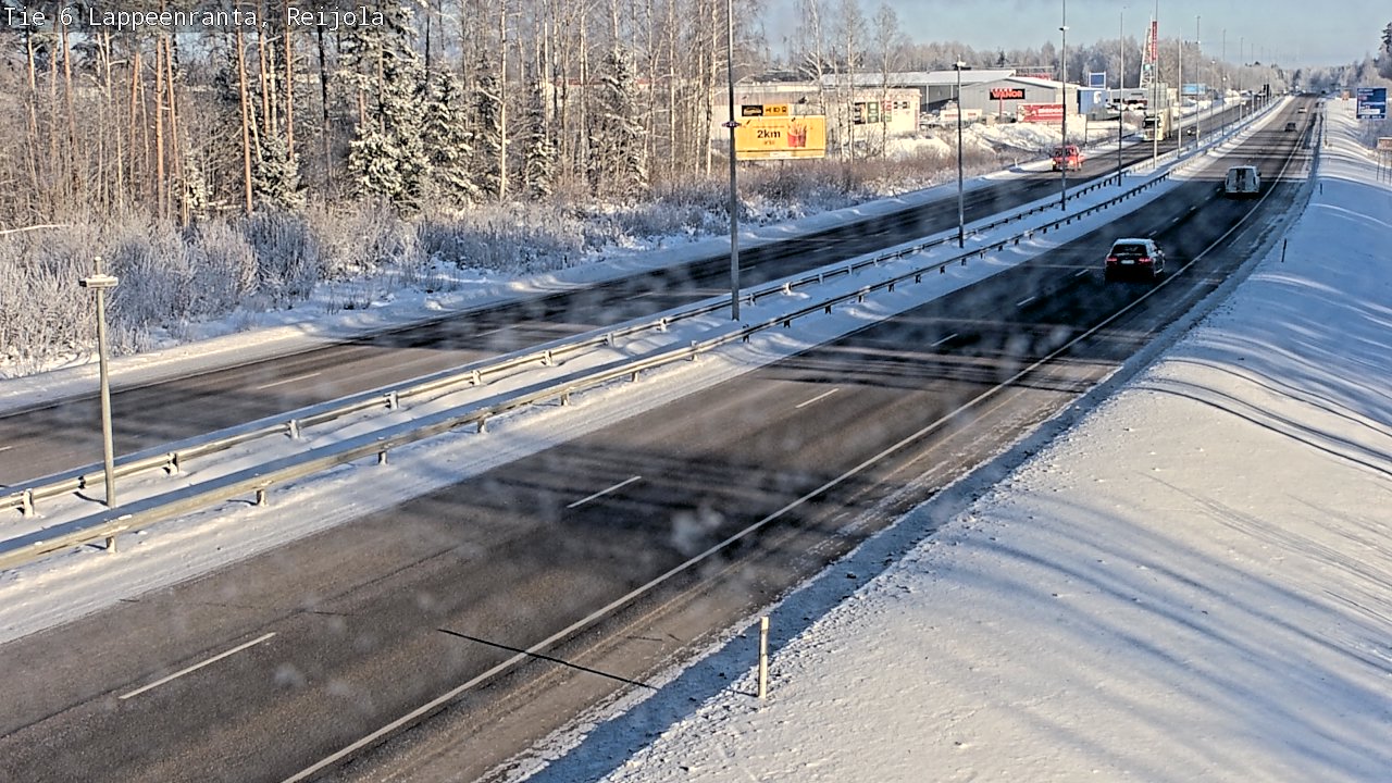 Weather Camera Image Väg 6 Villmanstrand, Reijola, Lappeenranta, Etelä-Karjala