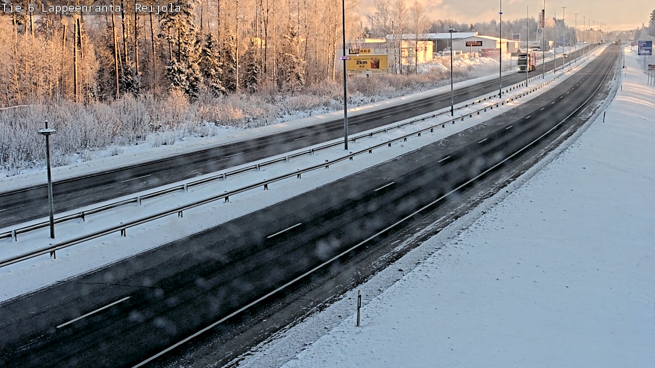 Weather Camera Image Väg 6 Villmanstrand, Reijola, Lappeenranta, Etelä-Karjala