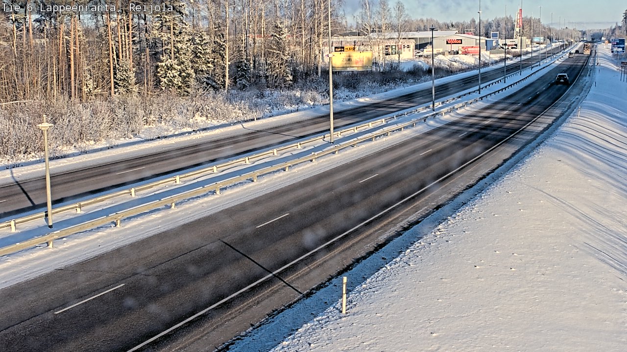 Weather Camera Image Väg 6 Villmanstrand, Reijola, Lappeenranta, Etelä-Karjala