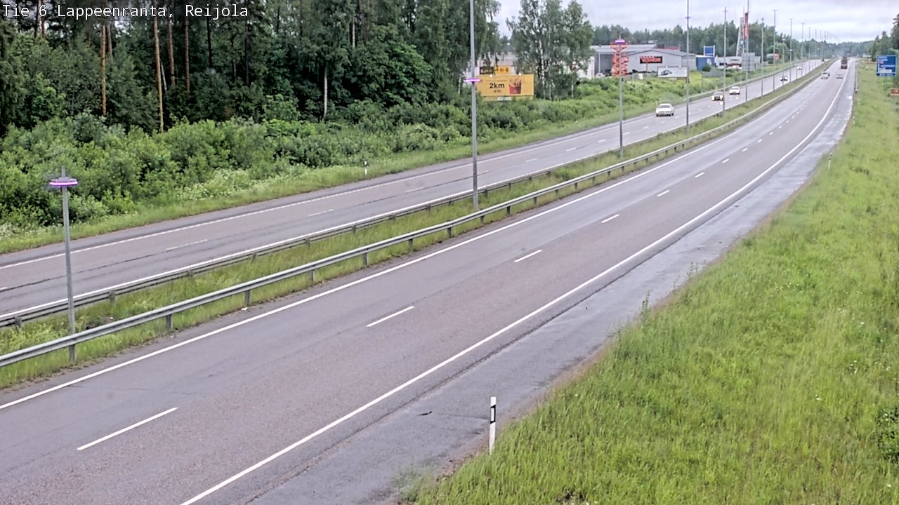 Weather Camera Image Väg 6 Villmanstrand, Reijola, Lappeenranta, Etelä-Karjala