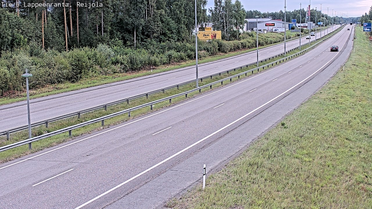 Weather Camera Image Road 6 Lappeenranta, Reijola, Lappeenranta, Etelä-Karjala