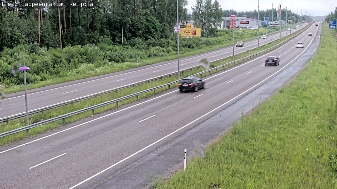 Weather Camera Image Väg 6 Villmanstrand, Reijola, Lappeenranta, Etelä-Karjala