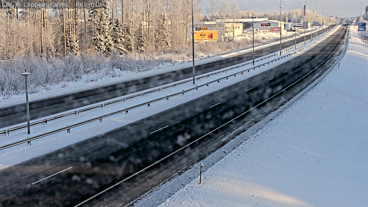 Weather Camera Image Väg 6 Villmanstrand, Reijola, Lappeenranta, Etelä-Karjala