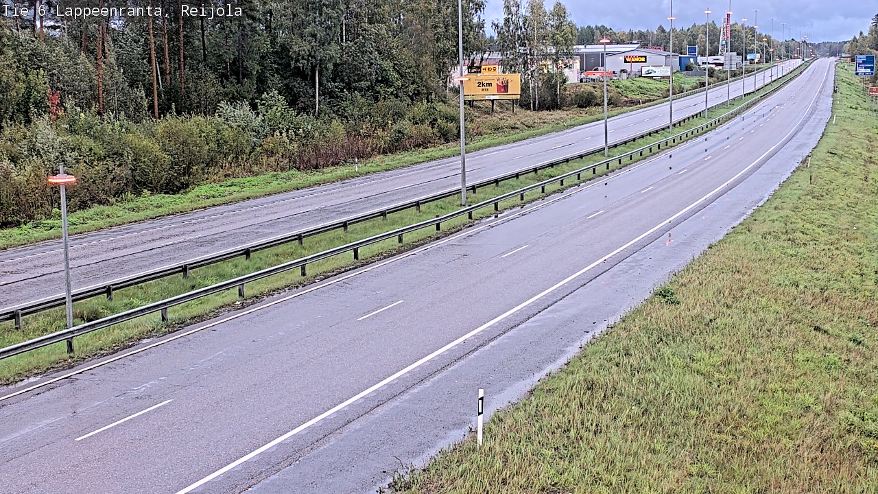 Weather Camera Image Road 6 Lappeenranta, Reijola, Lappeenranta, Etelä-Karjala