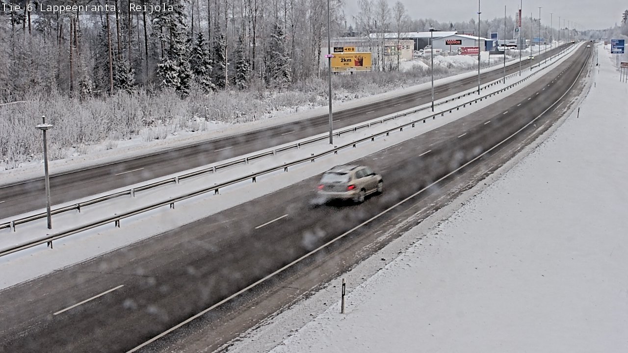 Weather Camera Image Väg 6 Villmanstrand, Reijola, Lappeenranta, Etelä-Karjala