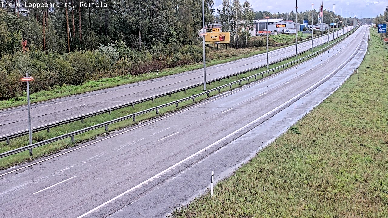 Weather Camera Image Road 6 Lappeenranta, Reijola, Lappeenranta, Etelä-Karjala