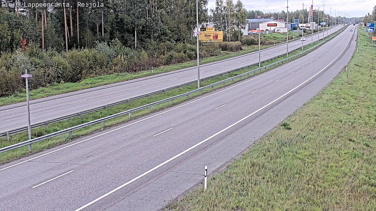 Weather Camera Image Road 6 Lappeenranta, Reijola, Lappeenranta, Etelä-Karjala