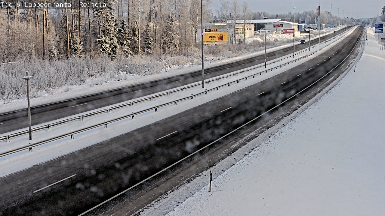 Weather Camera Image Väg 6 Villmanstrand, Reijola, Lappeenranta, Etelä-Karjala