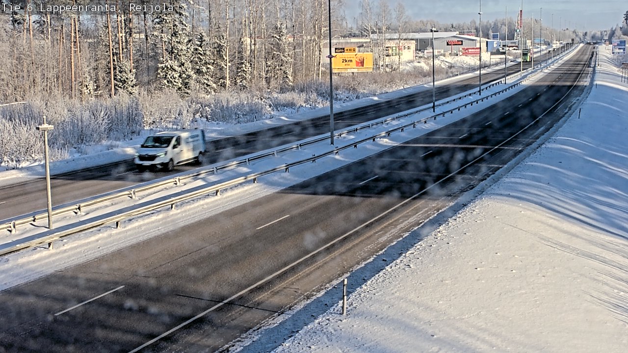 Weather Camera Image Väg 6 Villmanstrand, Reijola, Lappeenranta, Etelä-Karjala