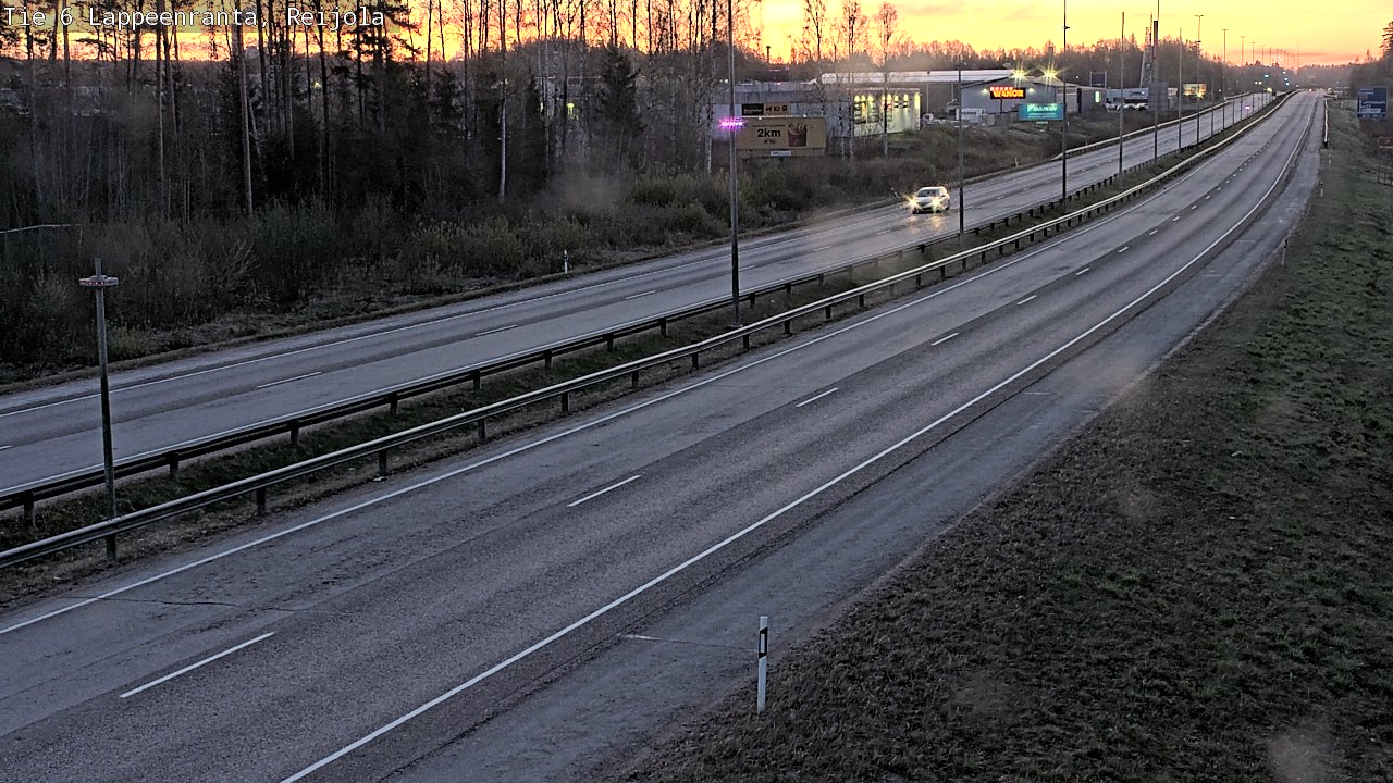 Weather Camera Image Road 6 Lappeenranta, Reijola, Lappeenranta, Etelä-Karjala