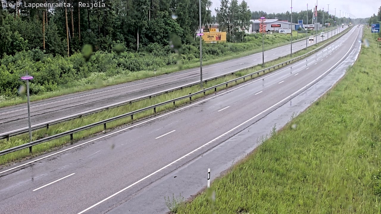 Weather Camera Image Väg 6 Villmanstrand, Reijola, Lappeenranta, Etelä-Karjala