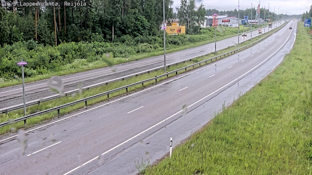Weather Camera Image Väg 6 Villmanstrand, Reijola, Lappeenranta, Etelä-Karjala