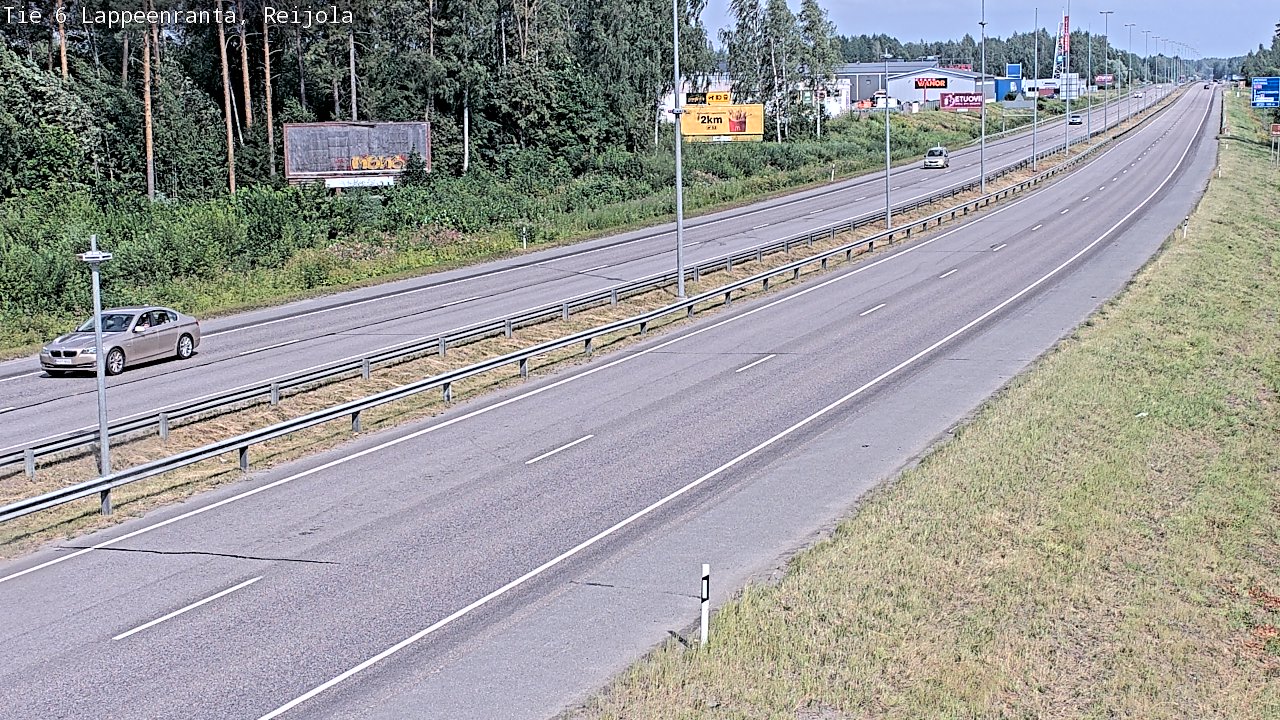Weather Camera Image Väg 6 Villmanstrand, Reijola, Lappeenranta, Etelä-Karjala