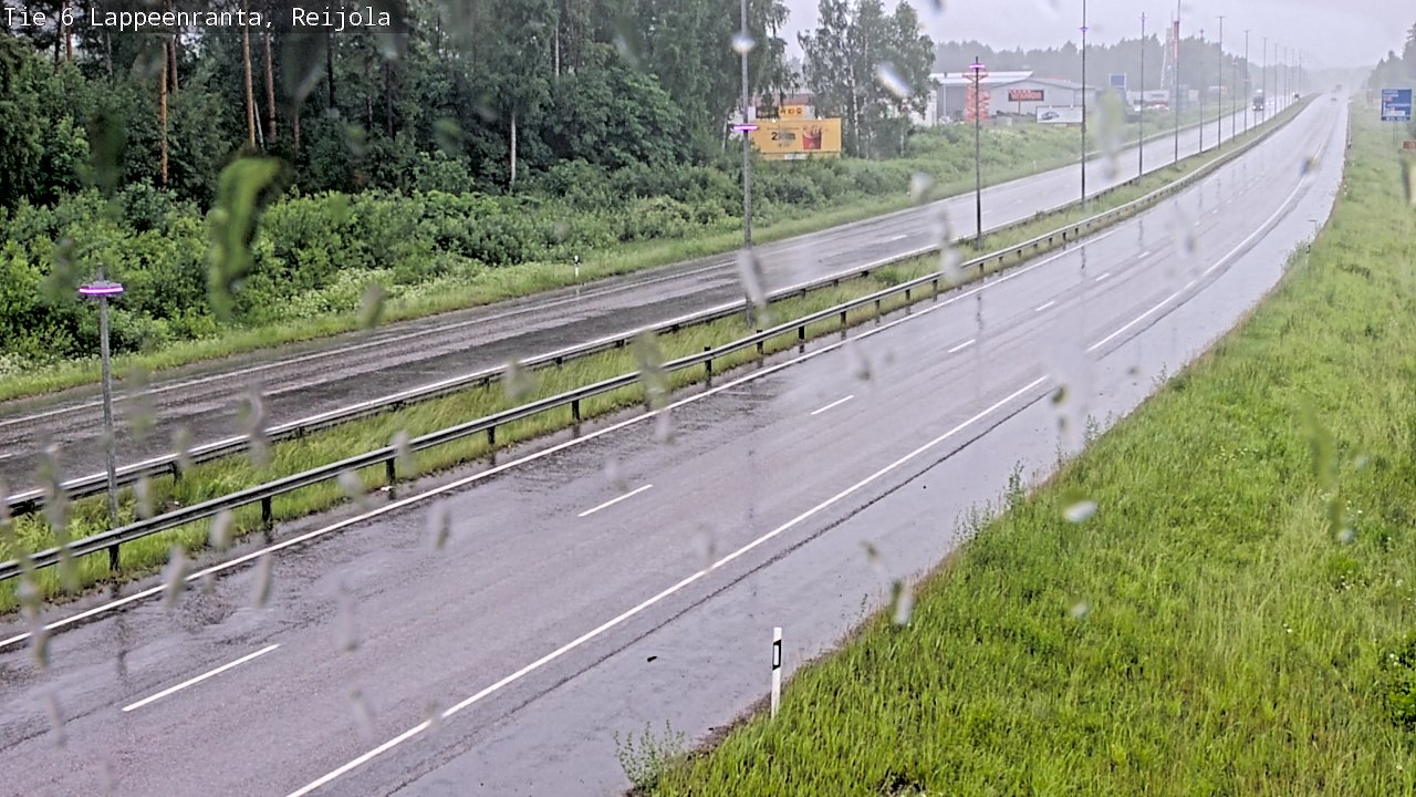 Weather Camera Image Väg 6 Villmanstrand, Reijola, Lappeenranta, Etelä-Karjala