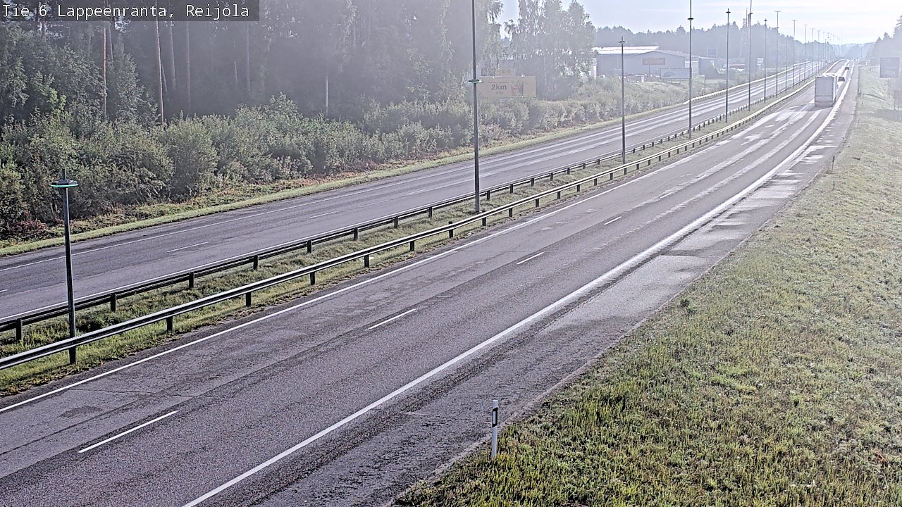 Weather Camera Image Road 6 Lappeenranta, Reijola, Lappeenranta, Etelä-Karjala