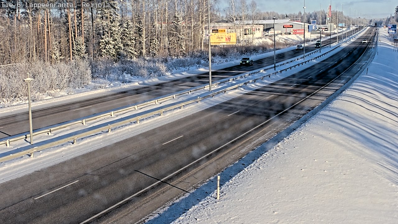 Weather Camera Image Väg 6 Villmanstrand, Reijola, Lappeenranta, Etelä-Karjala