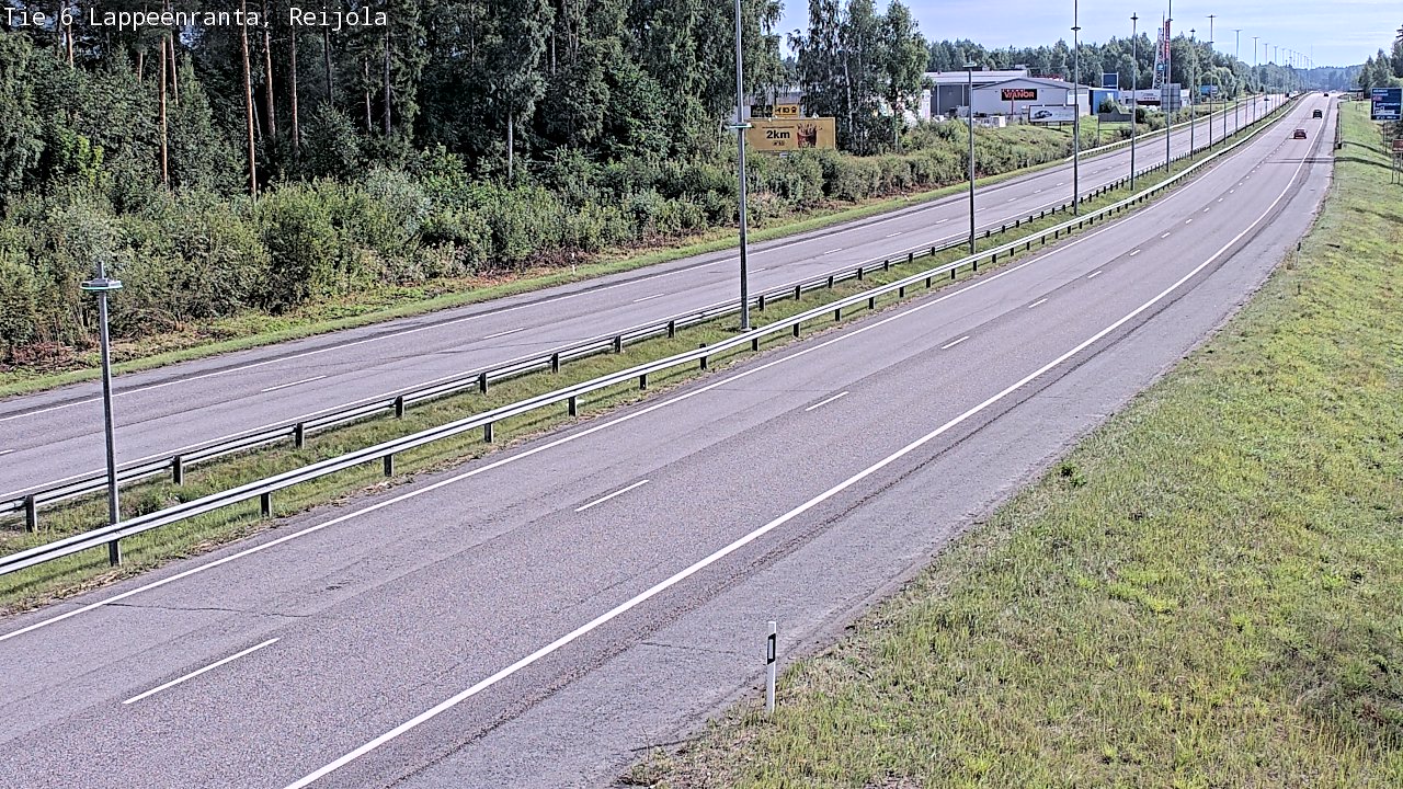 Weather Camera Image Road 6 Lappeenranta, Reijola, Lappeenranta, Etelä-Karjala