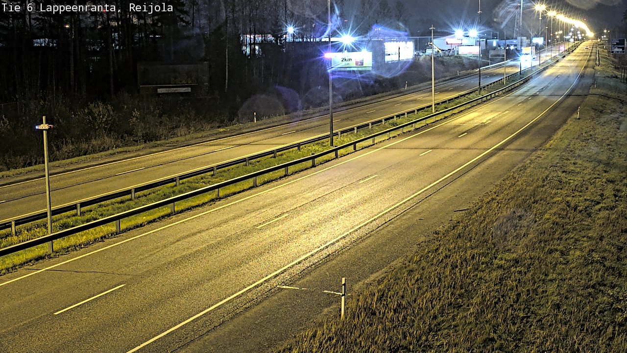 Weather Camera Image Väg 6 Villmanstrand, Reijola, Lappeenranta, Etelä-Karjala