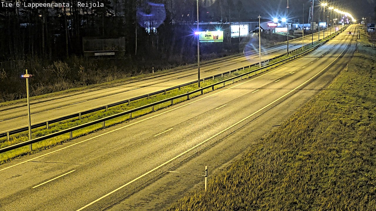 Weather Camera Image Väg 6 Villmanstrand, Reijola, Lappeenranta, Etelä-Karjala