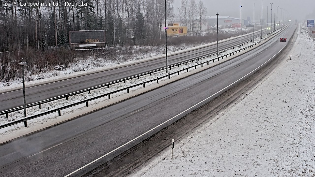 Weather Camera Image Road 6 Lappeenranta, Reijola, Lappeenranta, Etelä-Karjala