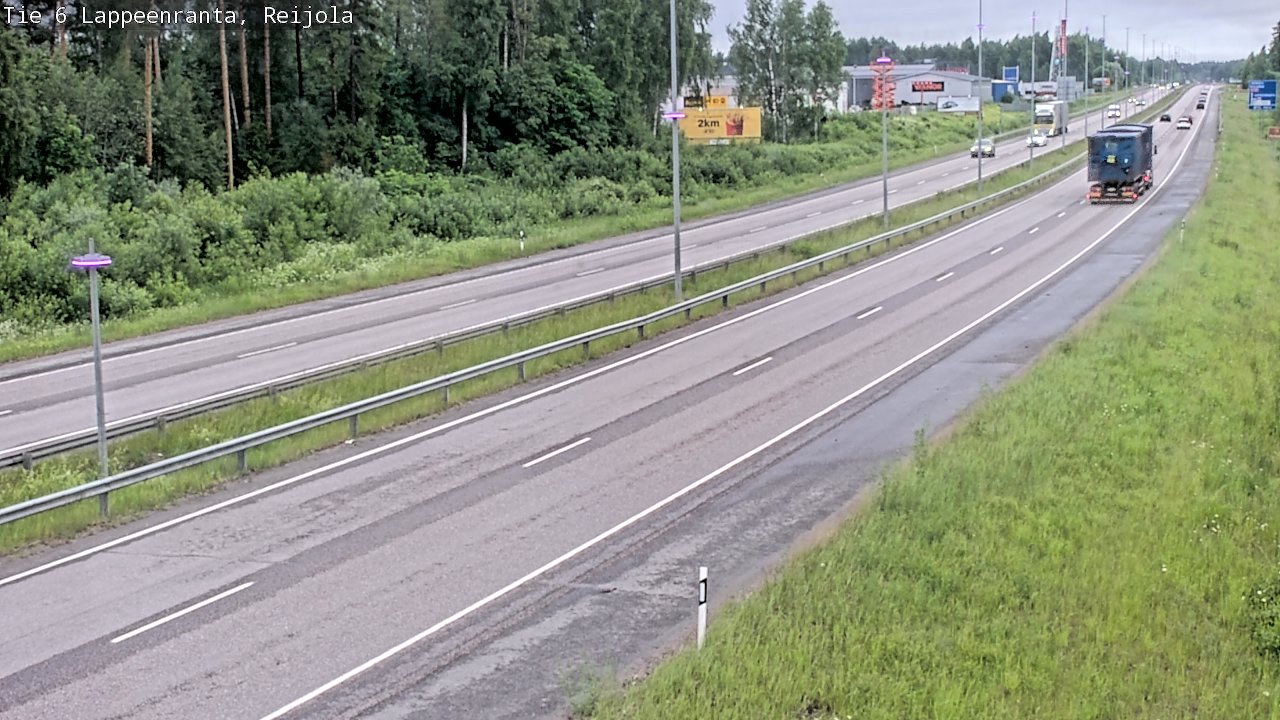 Weather Camera Image Väg 6 Villmanstrand, Reijola, Lappeenranta, Etelä-Karjala